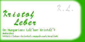 kristof leber business card